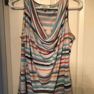 Calvin Klein stripped sleeveless top